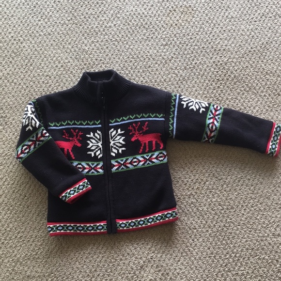Darling fleeced lined boys zip up sweater - Picture 1 of 3